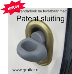Uw verandadoek nu ook leverbaar met patent sluitingen