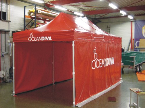 Toegangstent voor de OceanDiva