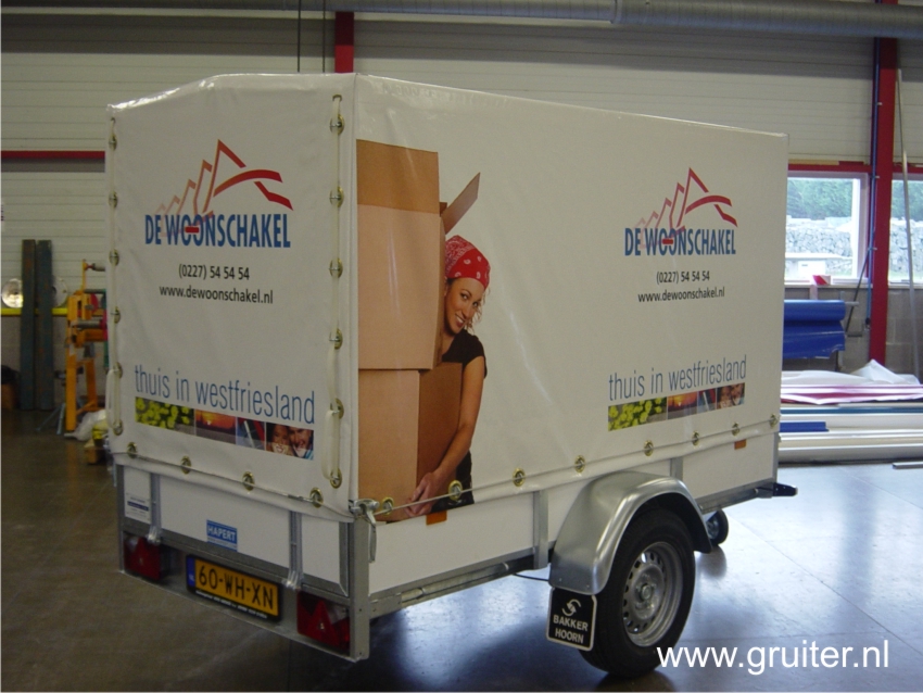 Aanhangwagenzeil met fullcolor opdruk