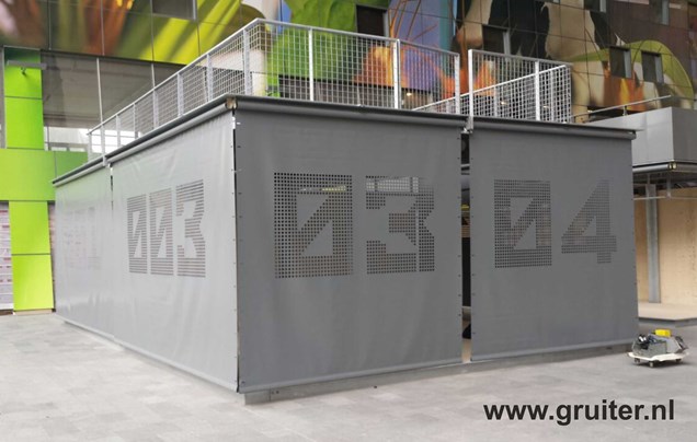 verkoop unit met schermen Markthal Rotterdam