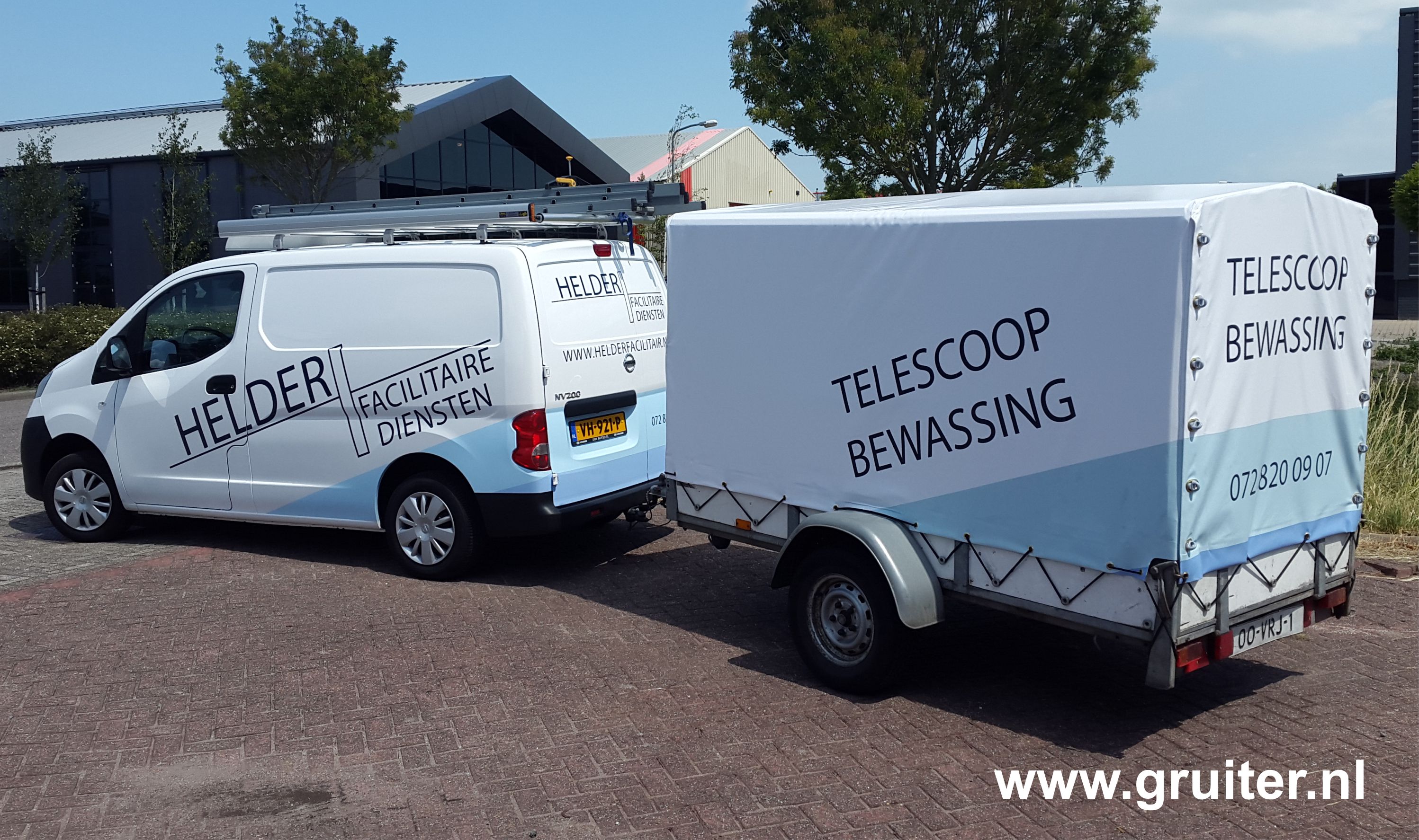 Aanhangwagen huif voor Helder Facilitaire diensten 